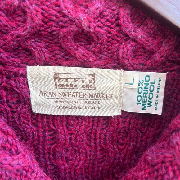 Aran Sweater Market Cable Knit Cardigan Size Women’s Medium - Picture 3 of 5
